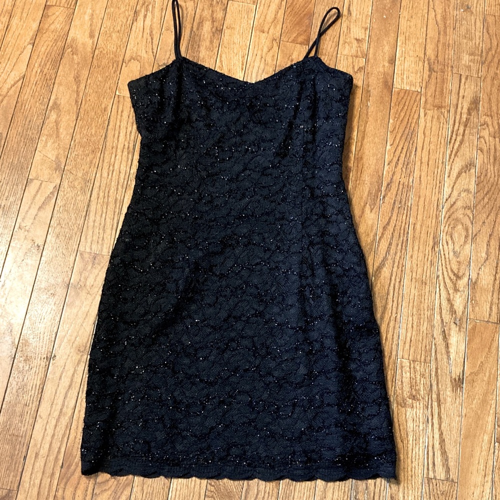 Ports 1961 Black Lace Mini Dress